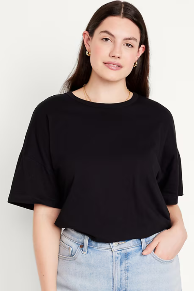 Solid Oversized Classic T-shirt for Women[240GSM]