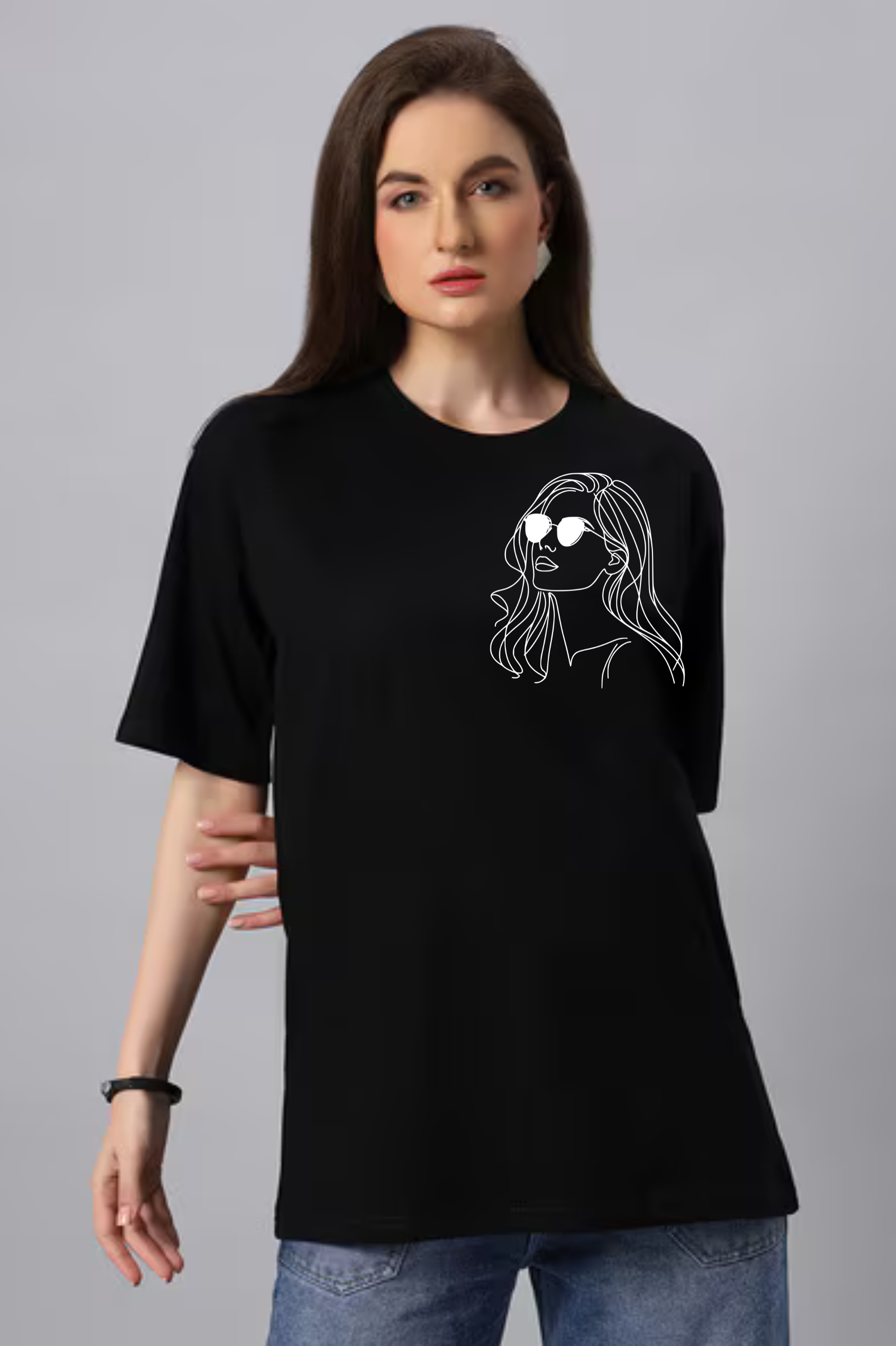 Be Bold Graphic Front And Back Printed Classic Oversized T-shirt for Women [240GSM]