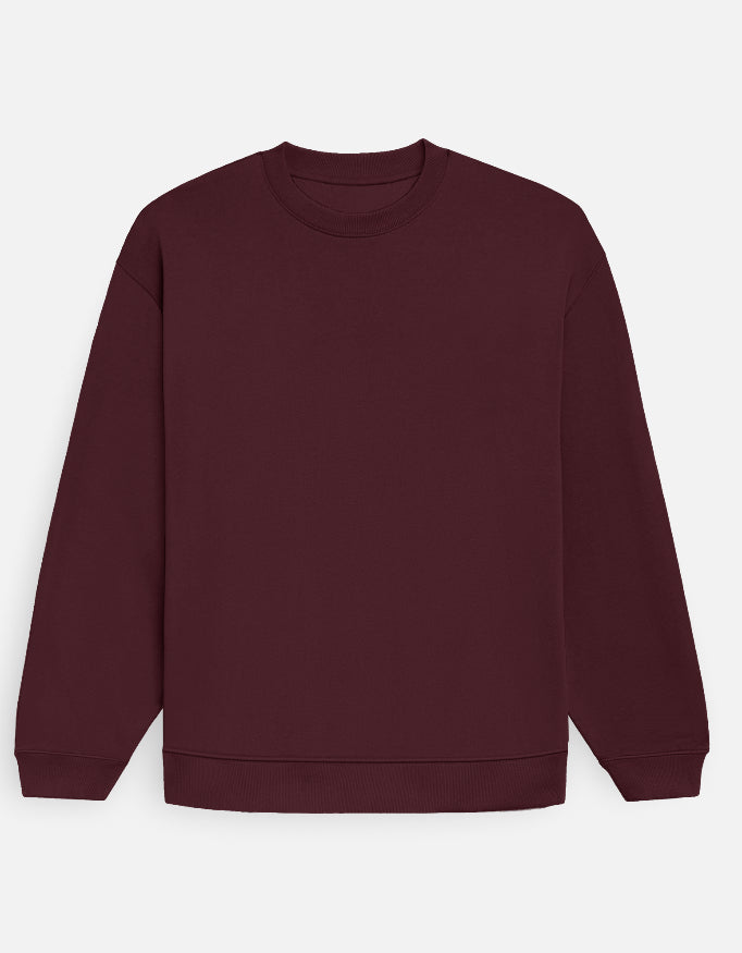 Unisex Oversized Plain Sweatshirts (Men & Women ) [ Heavyweight 400 GSM ]